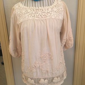 Cream blouse top from Sundance